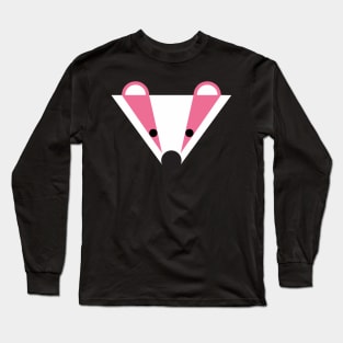 Badger in Pink and White Long Sleeve T-Shirt